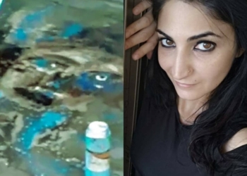 فيديو الرسم المباشر بالقهوة والصابون للفنانة التشكيلية رائدة مراد الصلح للوحة ” وجه من غيوم “