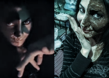 ” عزف وأقنعة ” فيديو لعرض بصري / مشهدي من تجارب الفنانة رائدة مراد  الصلح