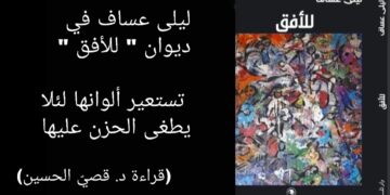 ديوان ” للأفق ” : ليلى عساف تستعير ألوانها لئلا يطغى الحزن عليها ( قراءة د. قصيّ الحسين )
